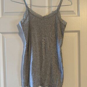 GAP Cami with lace trim - Grey size M.